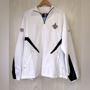 New Orleans Saints NFL/NFC Licensed On Field Wind/Rain Jacket Men's Large LNC